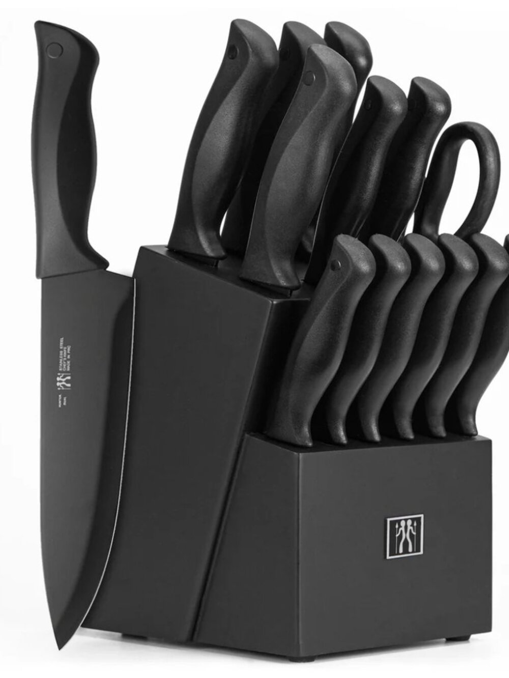 HUNTER DUAL 15 Pcs Kitchen Knife Set High Carbon Stainless Steel, Black *NEW*